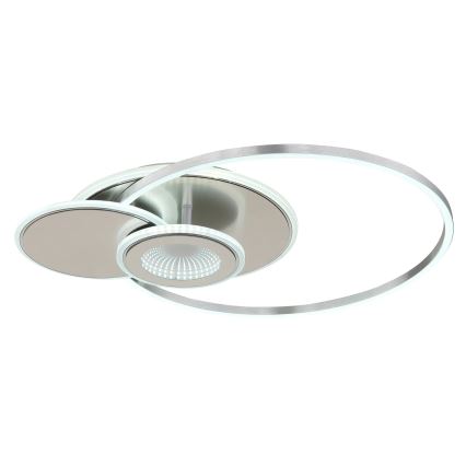 Globo - Dimbare LED-plafondlamp LED/24W/230V 2700-6500K zilver + afstandsbediening