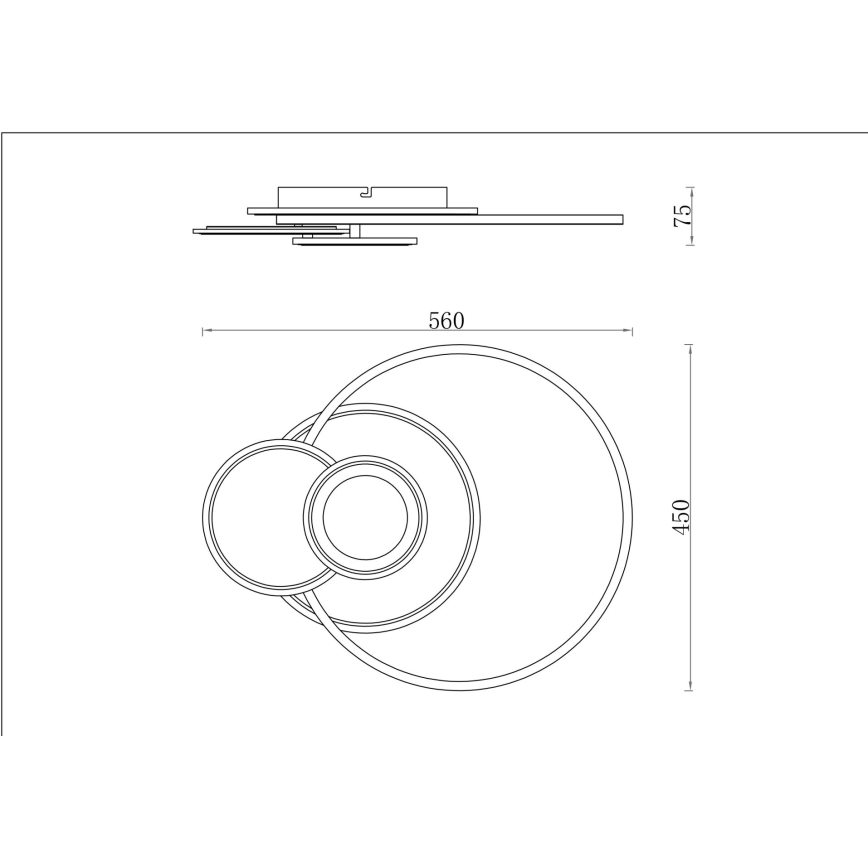 Globo - Dimbare LED-plafondlamp LED/24W/230V 2700-6500K zilver + afstandsbediening