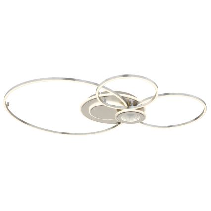Globo - Dimbare LED-plafondlamp LED/36W/230V 2700-6500K zilver + afstandsbediening