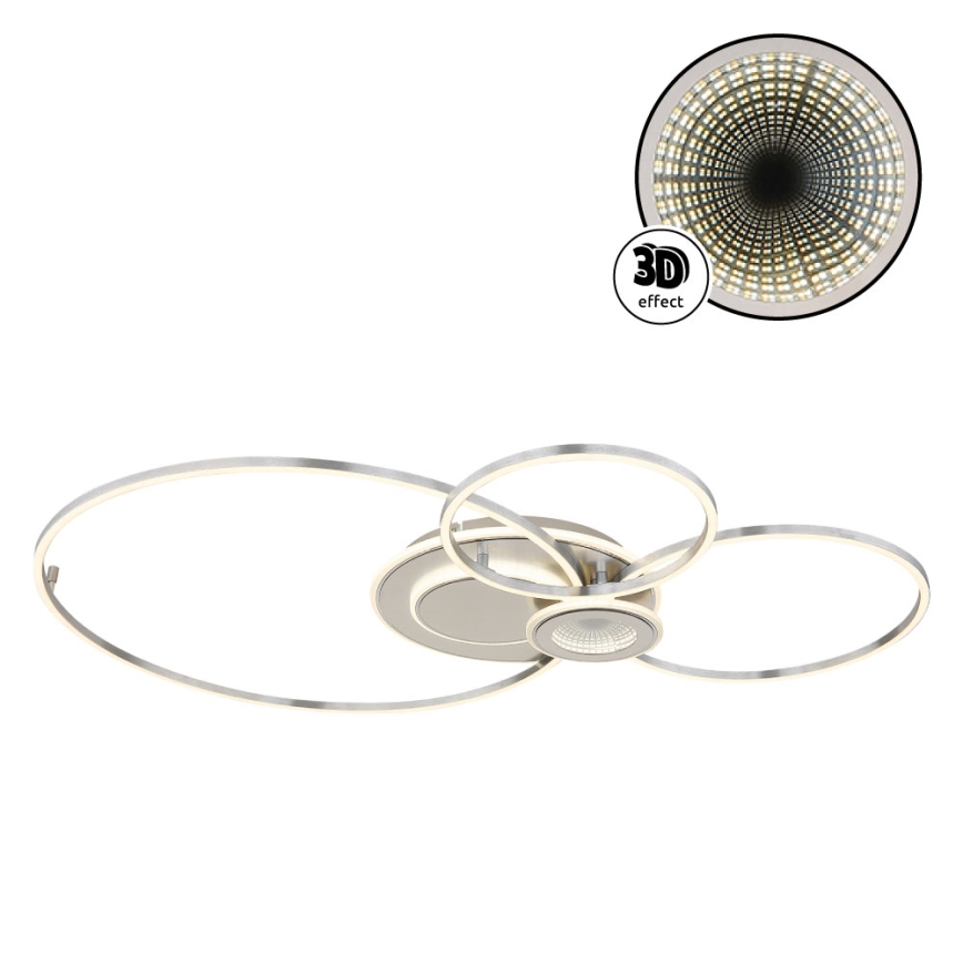 Globo - Plafonnier LED dimmable LED/36W/230V 2700-6500K argenté + télécommande