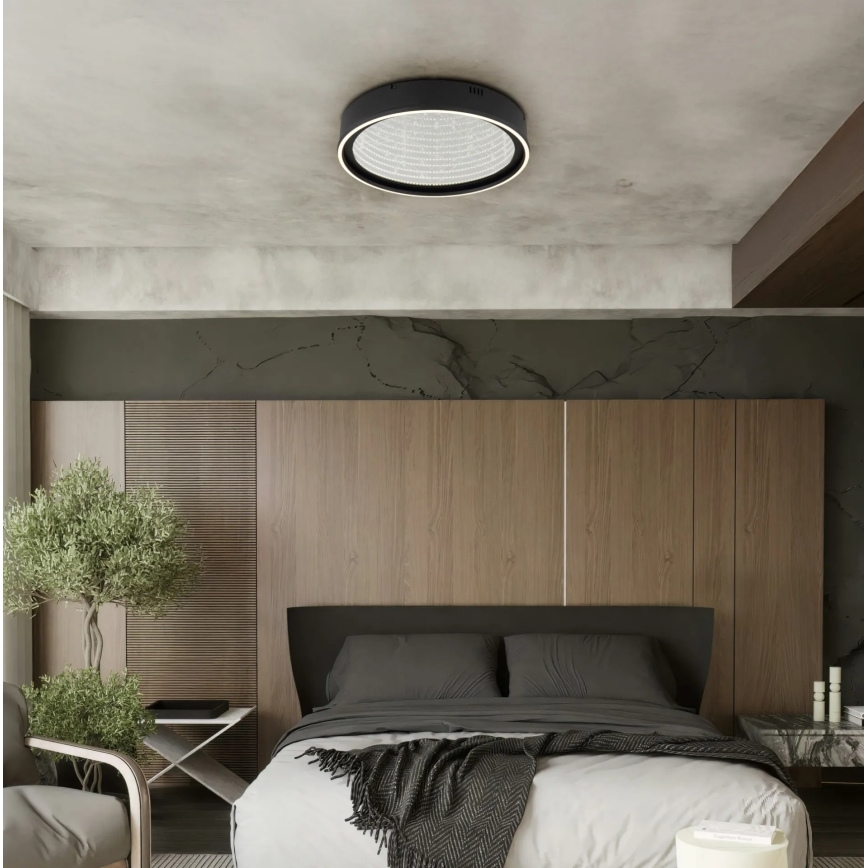 Globo - Plafonnier LED dimmable LED/40W/230V 2700-6500K Ø 51,5 cm noir + télécommande