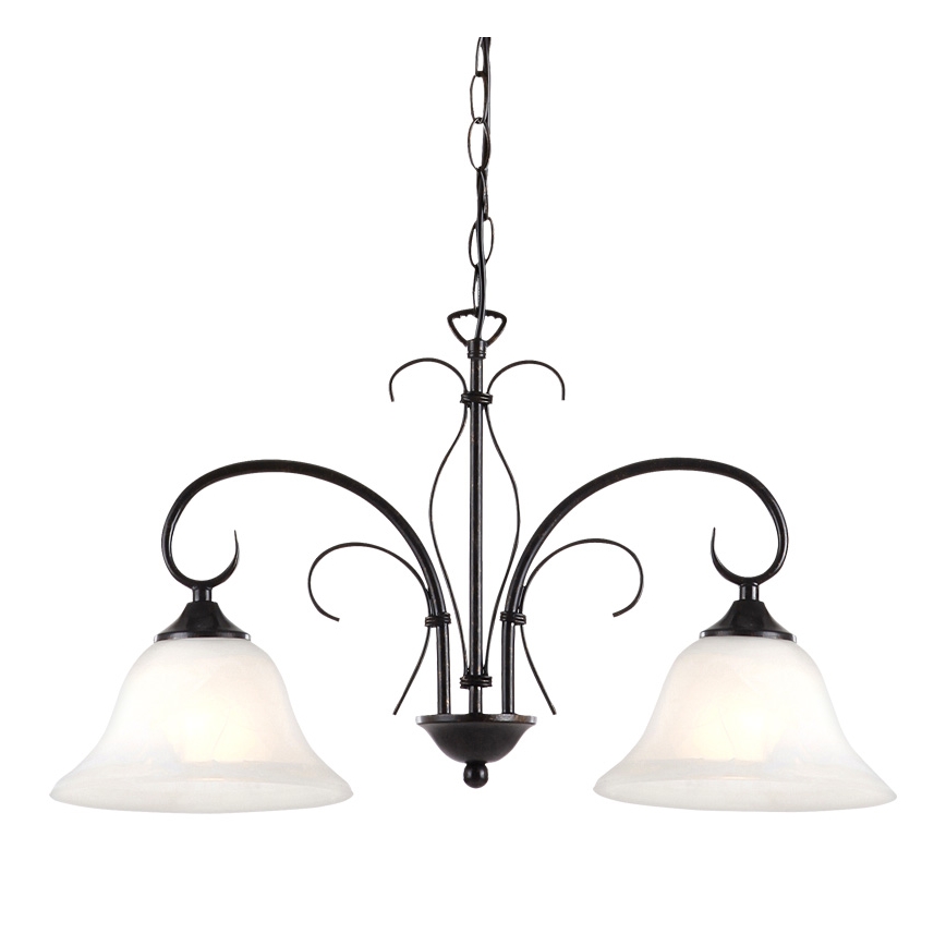 GLOBO 68410-2 - Lustre avec chaîne ARIES 2xE27/60W/230V