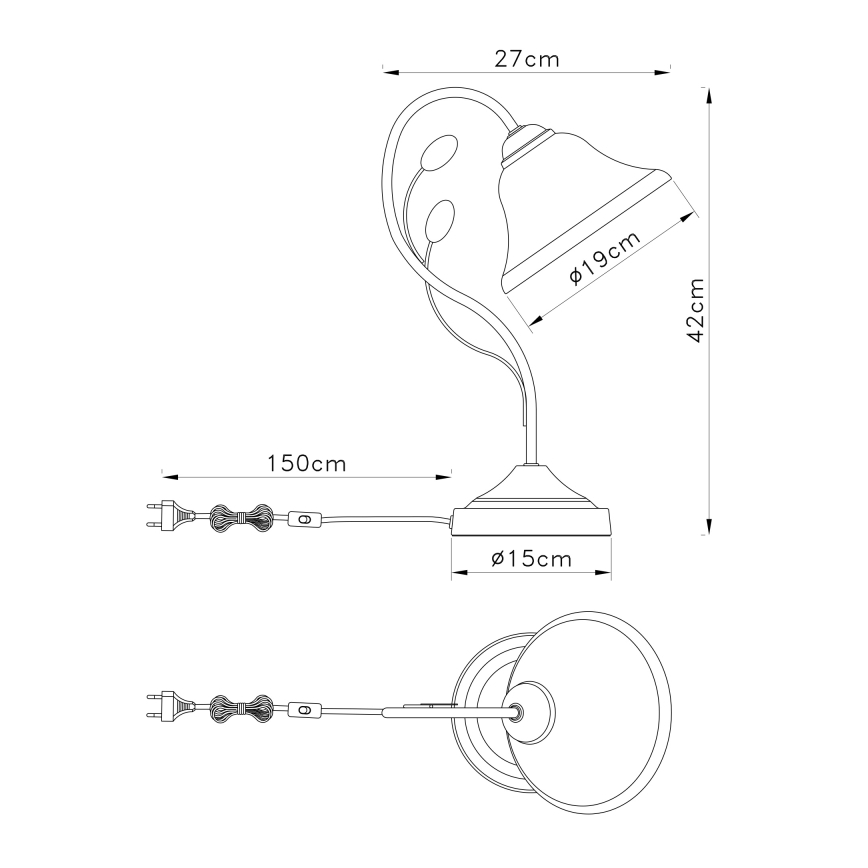 Globo 69007-1T - lampe de table POPACKS 1xE27/60W/230V