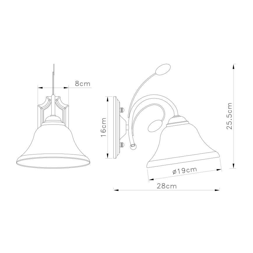 Globo - Wandlamp 1xE27/60W/230V