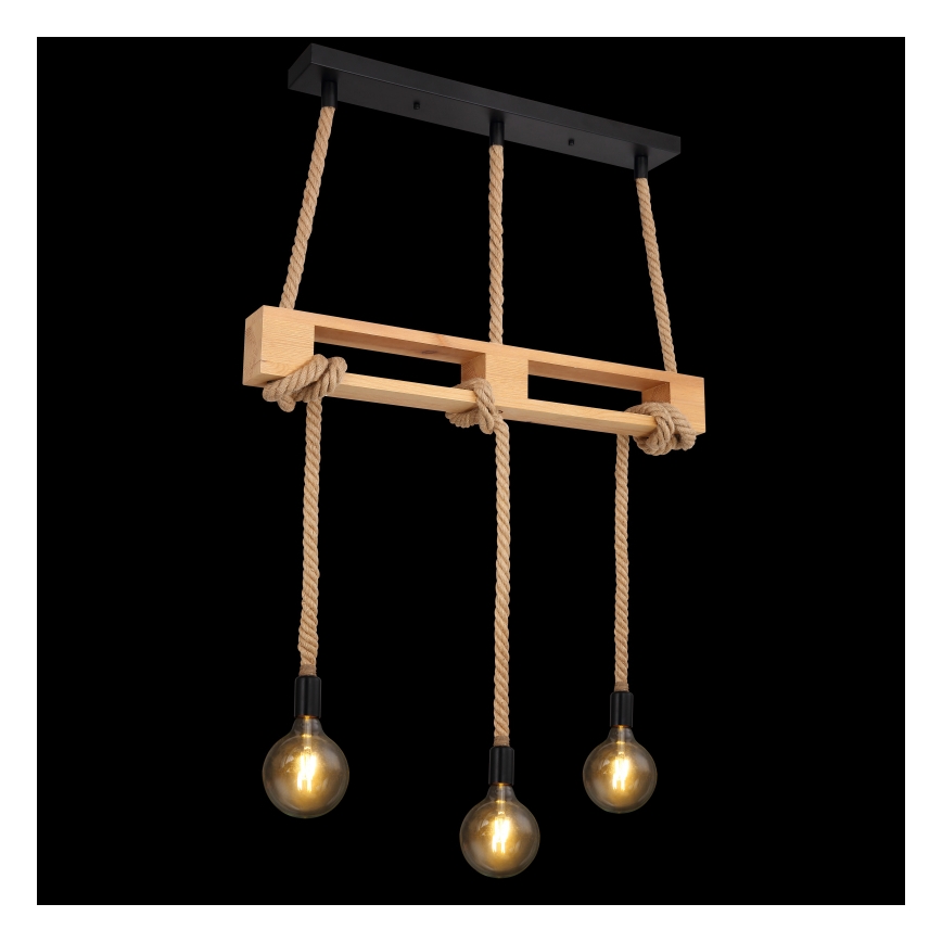 Globo - Suspension filaire 3xE27/60W/230V pin