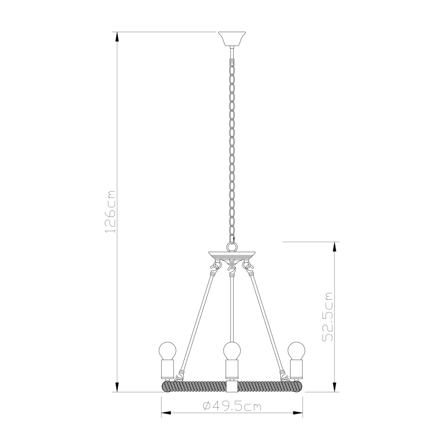 Globo - Hanglamp aan ketting 6xE27/40W/230V