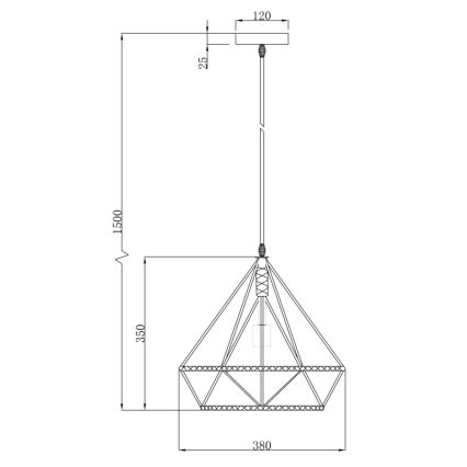 Globo 69029 - Suspension avec fil ULLEU 1xE27/60W/230V