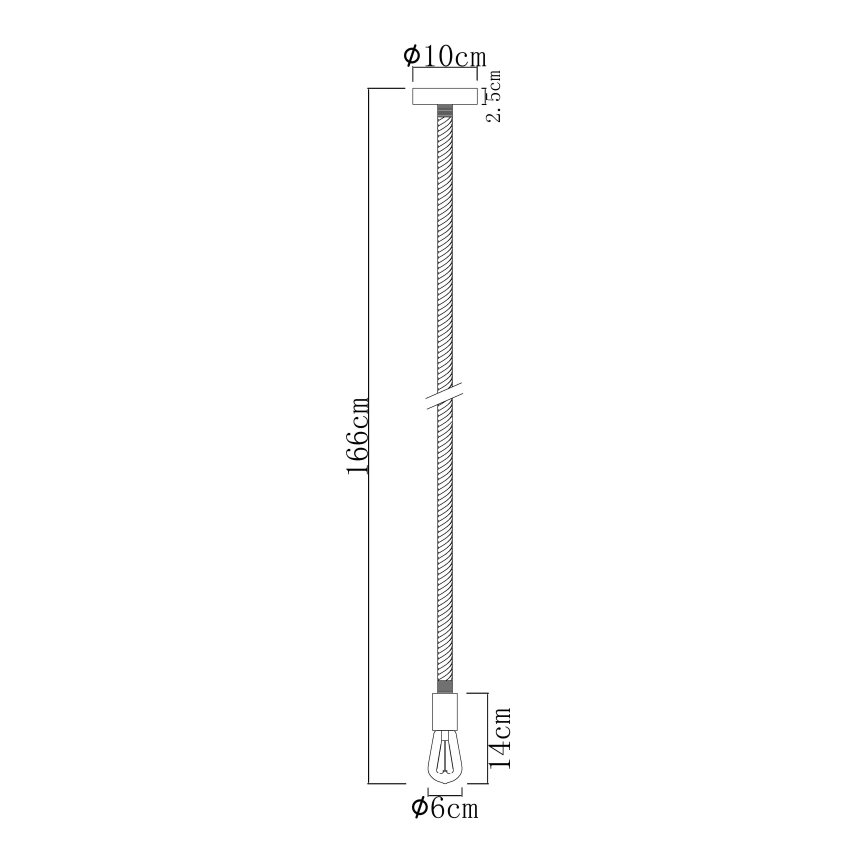 Globo - Kroonluchter aan koord 1x E27 / 60W / 230V