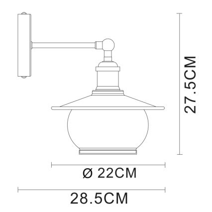 Globo - Wandlamp 1xE27/60W/230V