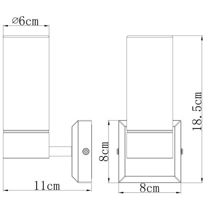 Globo - Applique murale salle de bain SPACE 1xE14/40W/230V IP44