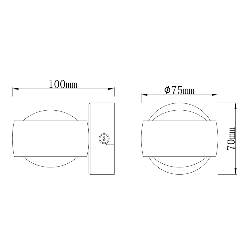 Globo - Applique murale LED/7W/230V 3000K chrome mat