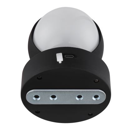 Globo - Applique murale tactile LED rechargeable dimmable LED/1,4W/5V 1800 mAh noir