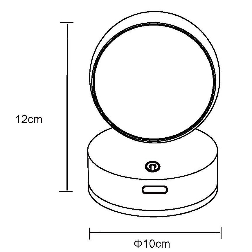 Globo - LED Dimbare Oplaadbare Touch Wandlamp LED/1,4W/5V 1800 mAh zwart