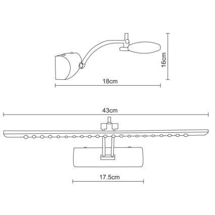 Globo - Applique LED pour tableau LED/3W/230V