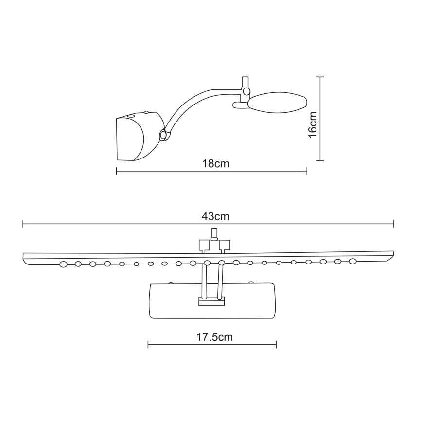 Globo - LED Schilderijverlichting LED/3W/230V