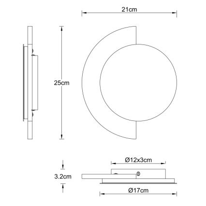 Globo - Applique murale LED/12W/230V 3000K