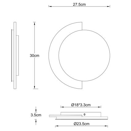 Globo - LED wandlamp LED/14W/230V 3000K