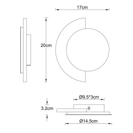 Globo - Applique murale LED/8W/230V 3000K