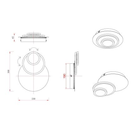 Globo - LED plafondlamp LED/20W/230V 3000K