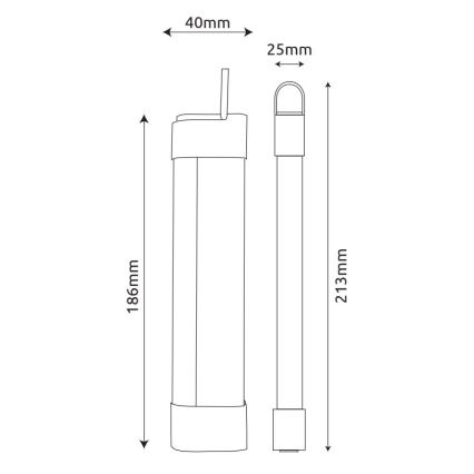Globo - Réglette de cuisine rechargeable 3en1 LED/2W/5V 3000/4000/7000K 800 mAh