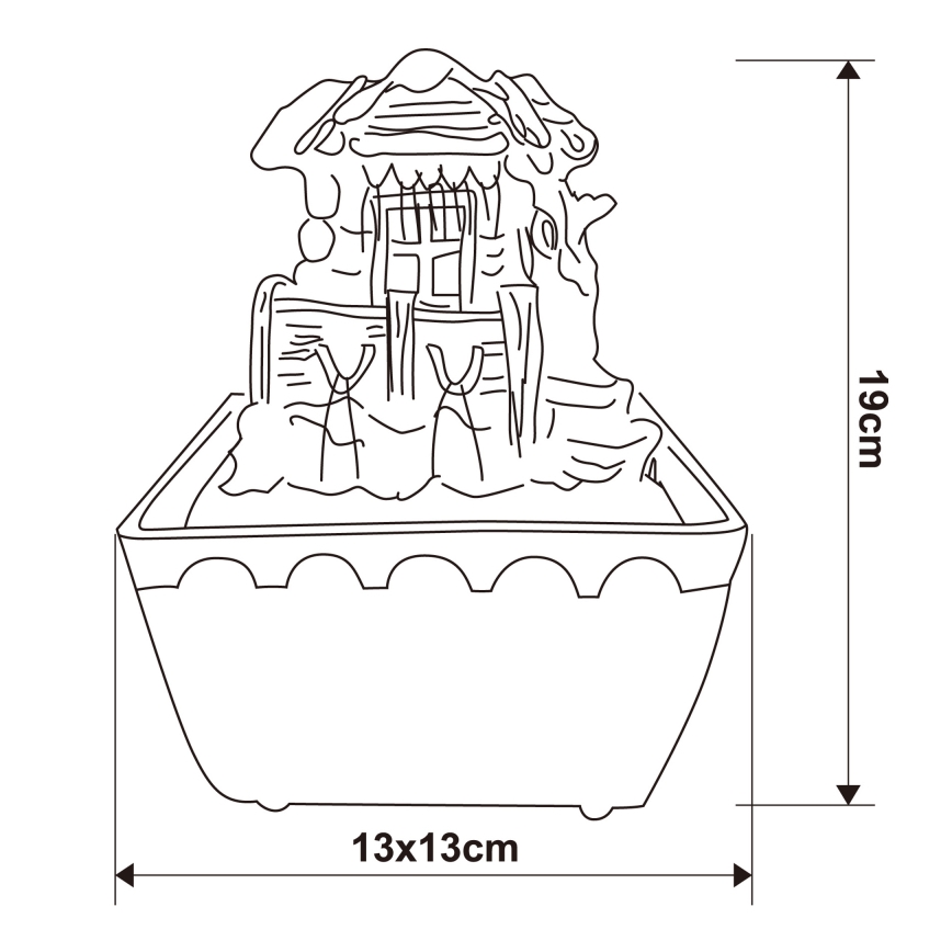 Globo - LED RGB Decoratieve fontein LED/0,13W/230V