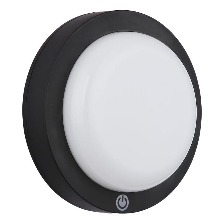 Globo - Applique murale tactile LED rechargeable LED/1,2W/3,7V Ø 15 cm 1800 mAh noir