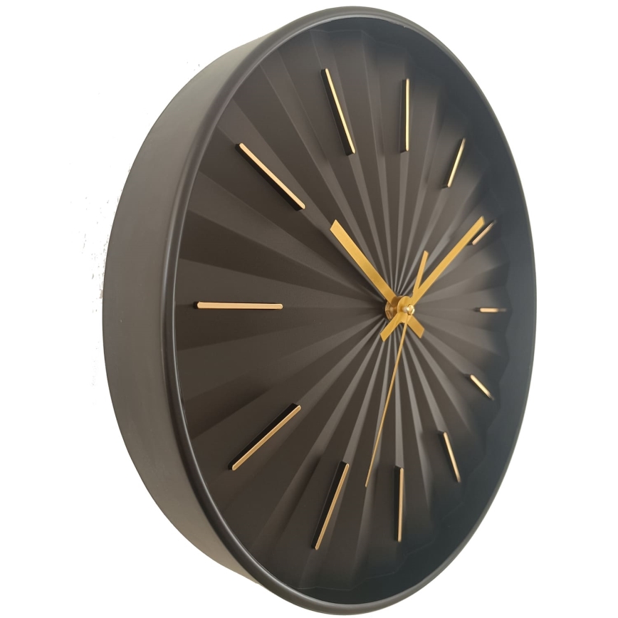 Globo - Horloge murale Ø 30,5 cm, 1x AA, noire