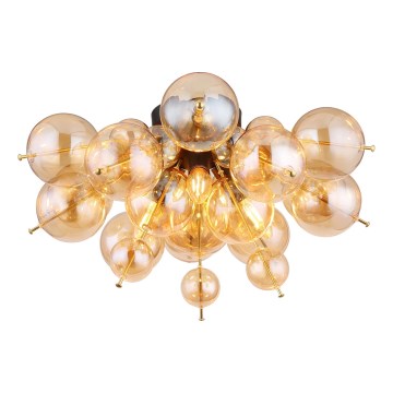 Globo - Bevestigde hanglamp 3xE14/25W/230V diameter 55 cm goud