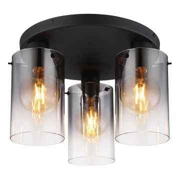 Globo - Bevestigde hanglamp 3xE27/40W/230V diameter 40,5 cm zwart