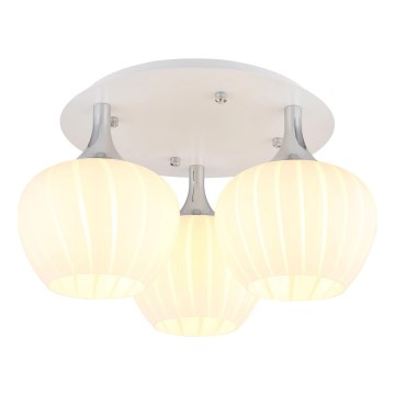 Globo - Bevestigde hanglamp 3xE27/40W/230V wit