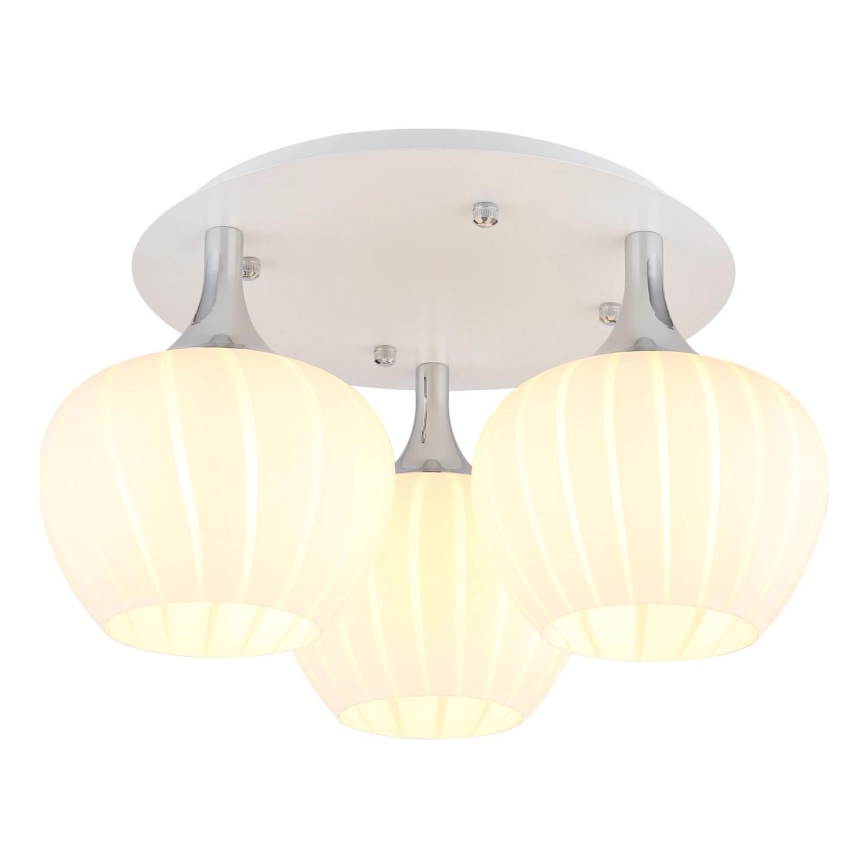 Globo - Bevestigde hanglamp 3xE27/40W/230V wit