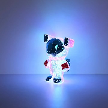 Globo - Décoration de table LED en coffret cadeau LED/0,03W/5V USB ours spatial
