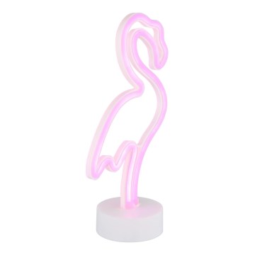 Globo - Décoration de table LED Néon LED/2W/3xAA flamant rose