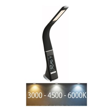 Globo - dimbare aanraak-tafellamp met display LED/6,5W/230V 3000/4500/5800K zwart