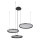 Globo - Dimbare LED hanglamp aan een koord LED/55W/230V 2700-6000K zwart + afstandsbediening