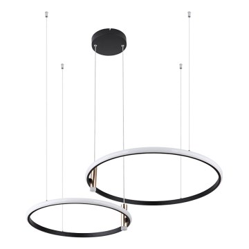 Globo - Dimbare LED hanglamp aan een koord LED/55W/230V 2700-6000K zwart + afstandsbediening