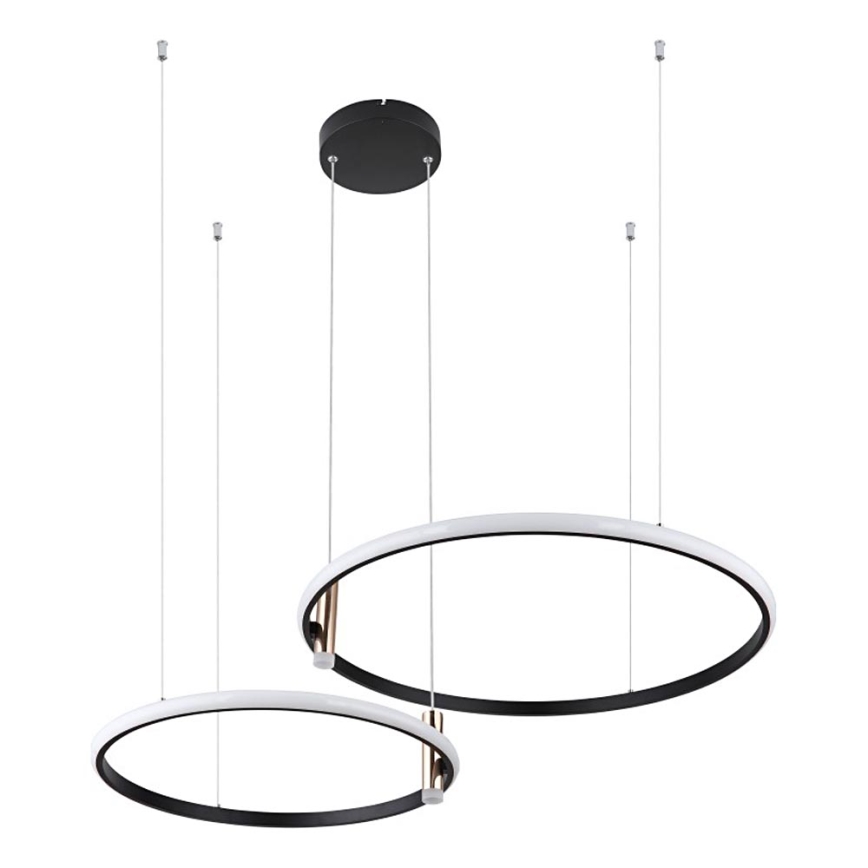 Globo - Dimbare LED hanglamp aan een koord LED/55W/230V 2700-6000K zwart + afstandsbediening