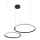 Globo - Dimbare LED hanglamp aan een koord LED/55W/230V 2700-6000K zwart + afstandsbediening