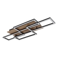 Globo - Dimbare LED-plafondlamp LED/40W/230V 2700-6500K 32,5x87,5 cm bruin/zwart + afstandsbediening