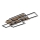 Globo - Dimbare LED-plafondlamp LED/40W/230V 2700-6500K 32,5x87,5 cm bruin/zwart + afstandsbediening