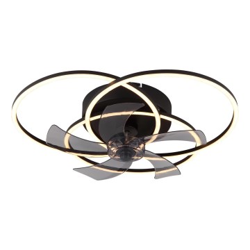 Globo - Dimbare LED-plafondventilator LED/40W/230V 3000-6500K zwart + afstandsbediening
