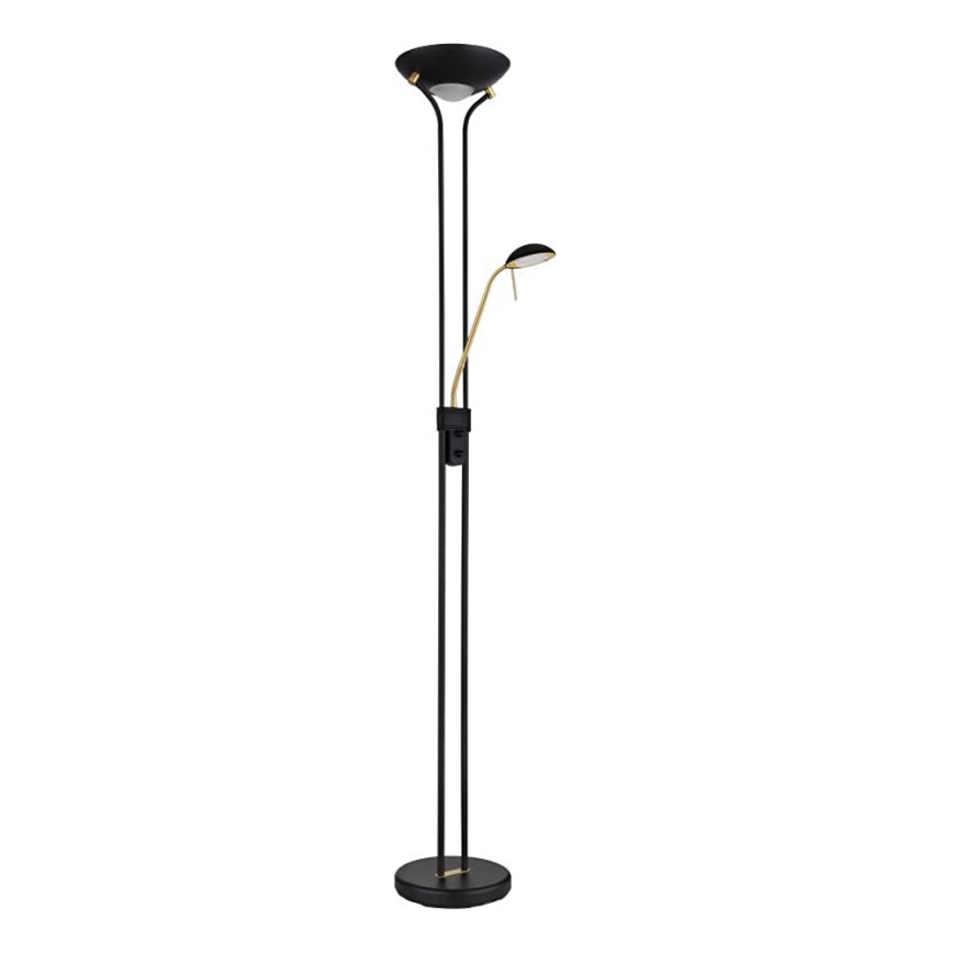 Globo - Dimbare LED Staande lamp LED/20W/230V + LED/5,5W 3000K zwart/goud