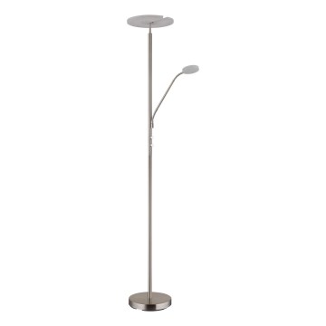 Globo - Dimbare LED-vloerlamp LED/28W/230V + LED/5W 3000K glanzend chroom
