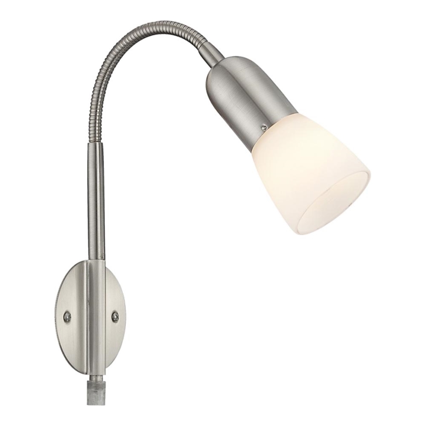 Globo - Flexibel klein lampje 1xE14/40W/230V mat chroom