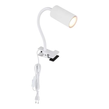 Globo - Flexibele lamp met clip 1xGU10/25W/230V wit