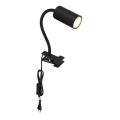 Globo - Flexibele lamp met clip 1xGU10/25W/230V zwart