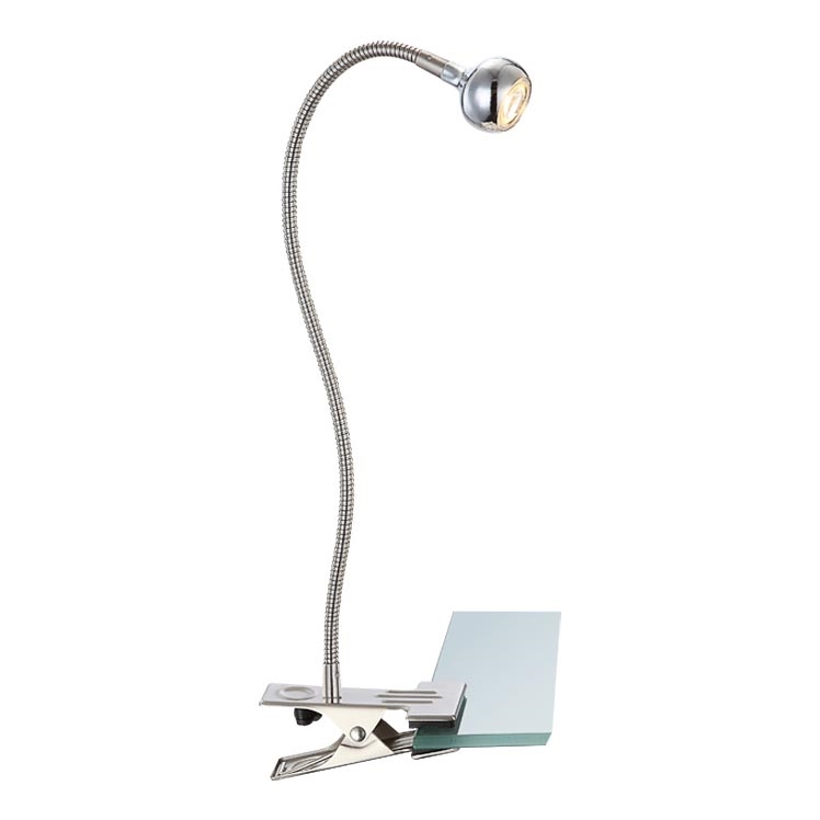 Globo - Flexibele LED-lamp met clip LED/3W/230V mat chroom