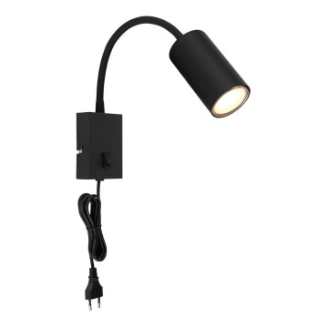Globo - Flexibele wandlamp 1xGU10/25W/230V zwart
