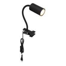 Globo - Flexible lamp with a clip 1xGU10/25W/230V zwart