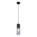 Globo - Hanglamp aan een koord 1xE27/25W/230V diameter 10,5 cm zwart